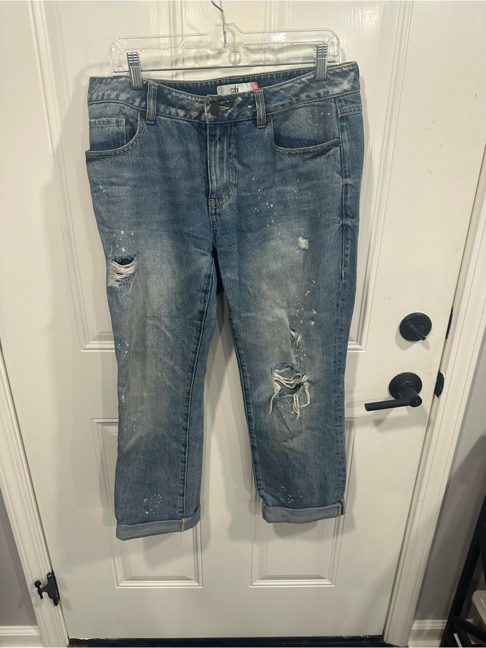 CAbi Relaxed Distressed Blue Jeans